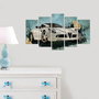 Wallity Pintura decorativa de MDF 5 piezas Multicolor 5PMX-009